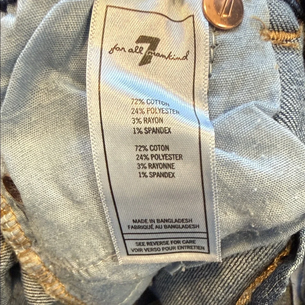 NWT 7 For All Mankind Light Sage Button-Up Top and Jeans Set Girl 24m MSRP$45